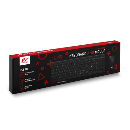 Kit de teclado e rato sem fios QWERTY NanoRS RS580