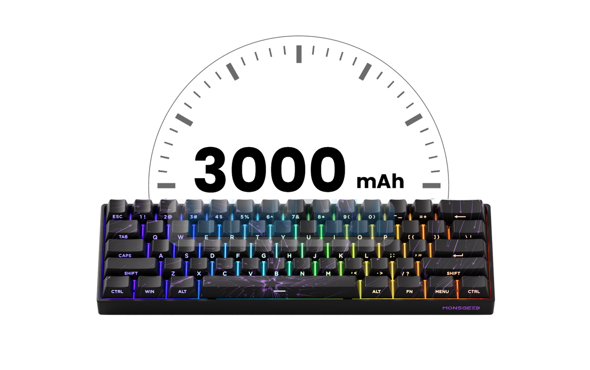 Akko MonsGeek FUN60 Magnetic Switch Mechanical Keyboard 60% Gaming Keyboard with Rapid Trigger 0.01mm, 8K Polling Rate, ARGB, Custom Mechanical Keyboard