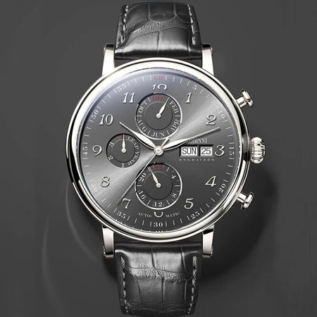 Luxury Brand Switzerland LOBINNI Ewiger Kalender Automatische mechanische Herrenuhr Saphirglas Multifunktionsuhr L13019-8