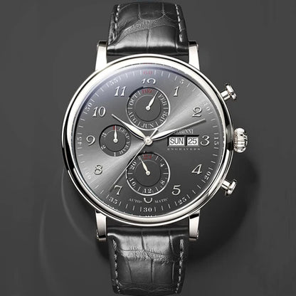 Luxury Brand Switzerland LOBINNI Ewiger Kalender Automatische mechanische Herrenuhr Saphirglas Multifunktionsuhr L13019-8
