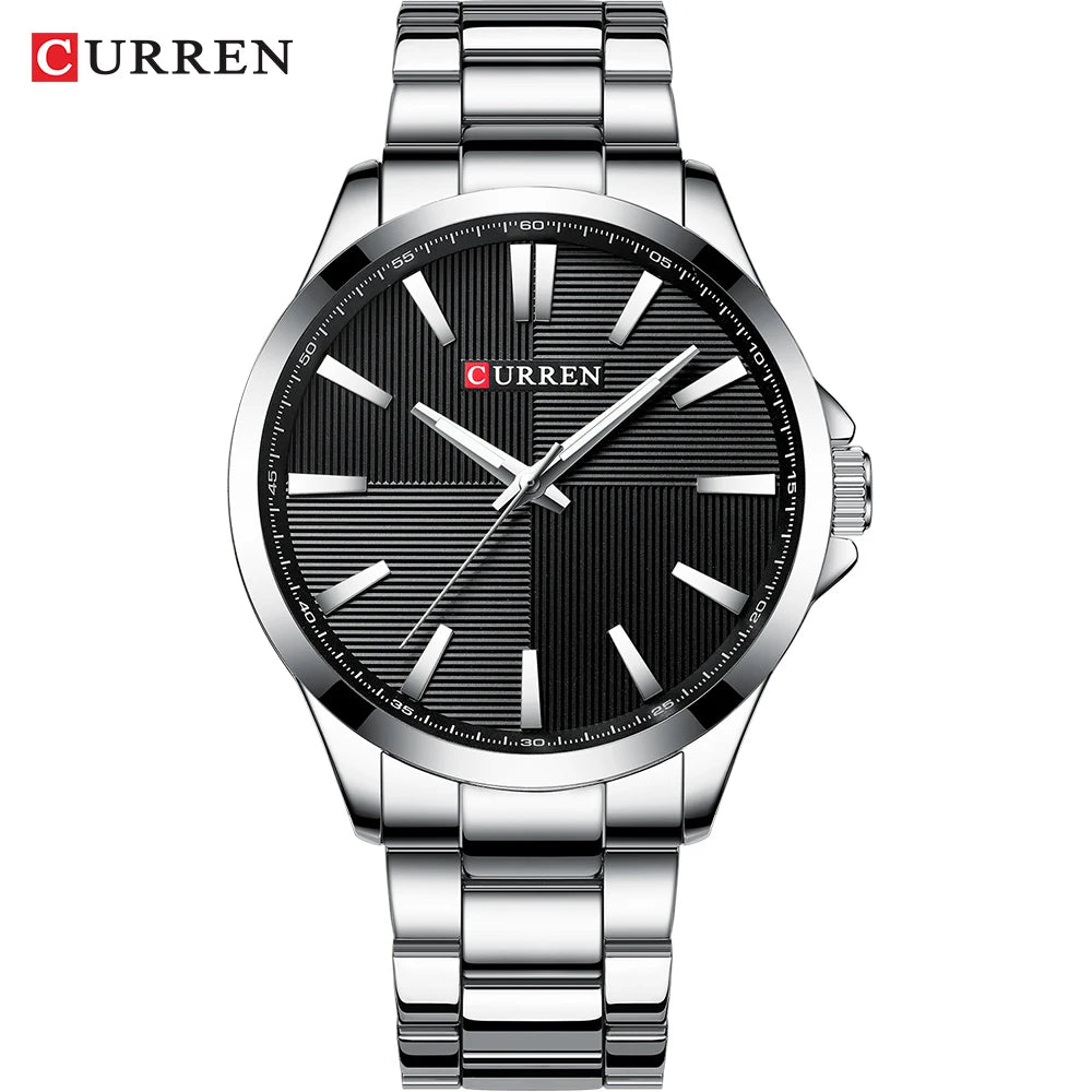 Montre pour homme CURREN – Modèle de luxe, étanche, style militaire, en acier inoxydable – Montre-bracelet sportive (réf. 8322)