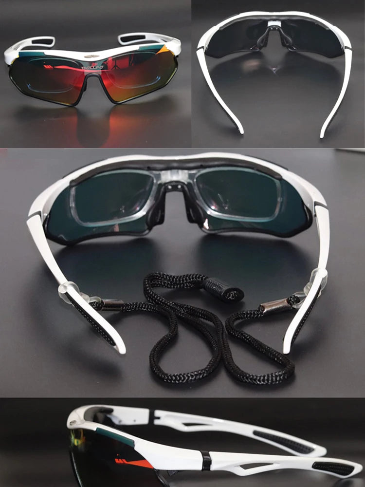BOLLFO Anti-Glare Bike Glasses UV Protection Cycling Sunglasses TR90 Genuine REVO Coating Silicone Temple Grips Cycling Eyewear