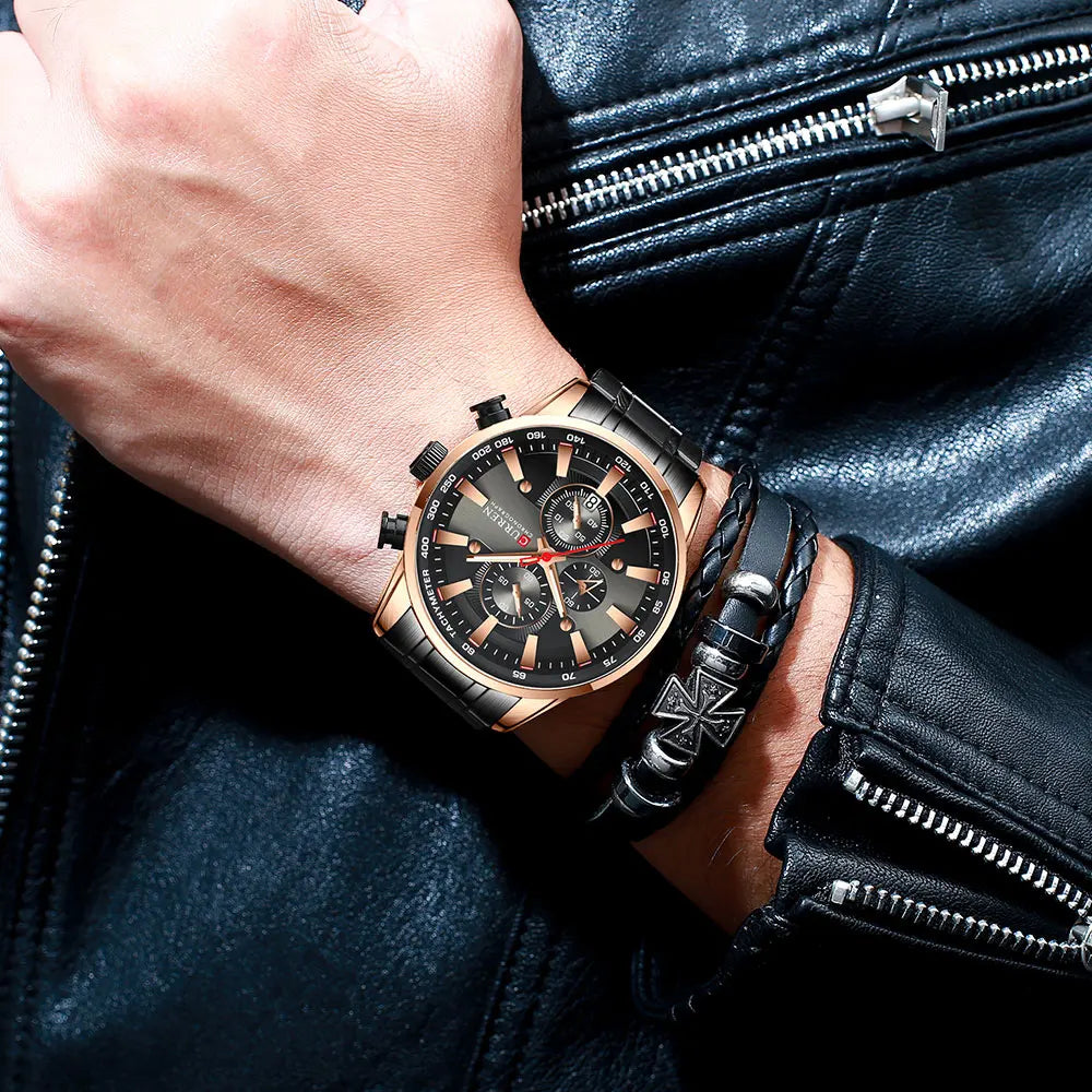 CURREN New Mens Watches Quartz Business Waterproof Watch Man Watches Top Brand Luxury WristWatch Men Chronograph Reloj Hombre
