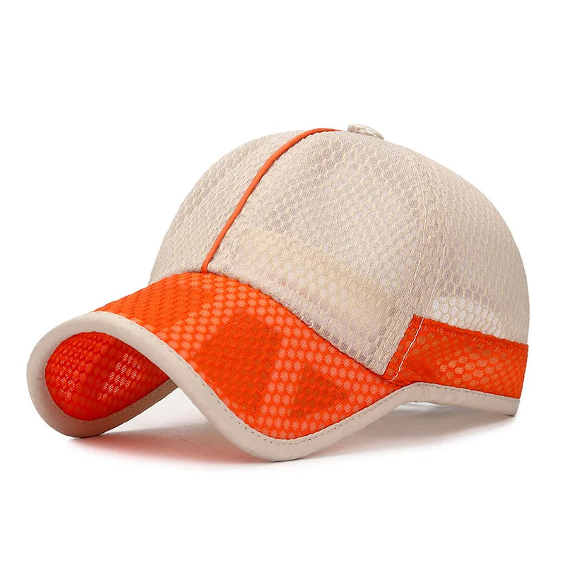 New Summer Children Kids Cute Baseball Cap Solid Breathable Snapback Hat Outdoor Cool Mesh Boy Girl Sun Cap Hat