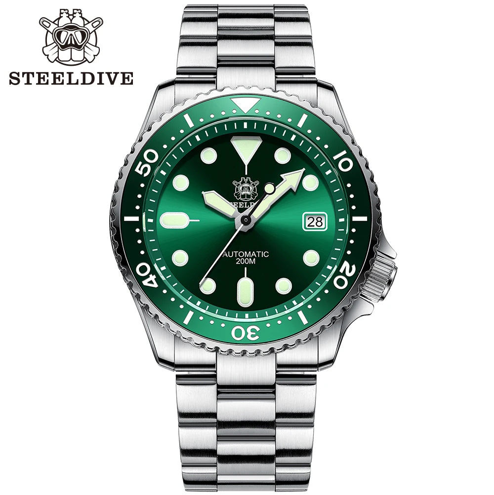 Steeldive SD1973 Men's watch Dive Watch Automatic Mechanical Men's watch NH35 Bracelet 41mm  Diver watch men watches