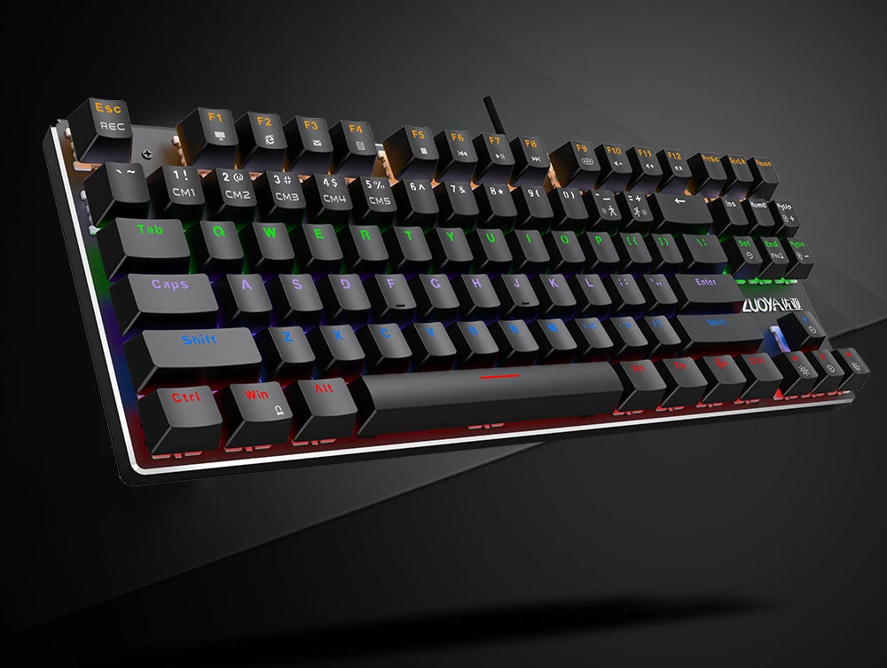 Mechanical Keyboard Wired Gaming Keyboard RGB Mix Backlit 87 104 Anti-ghosting Blue Red Switch For Game Laptop PC Russian US