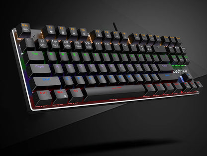Mechanical Keyboard Wired Gaming Keyboard RGB Mix Backlit 87 104 Anti-ghosting Blue Red Switch For Game Laptop PC Russian US