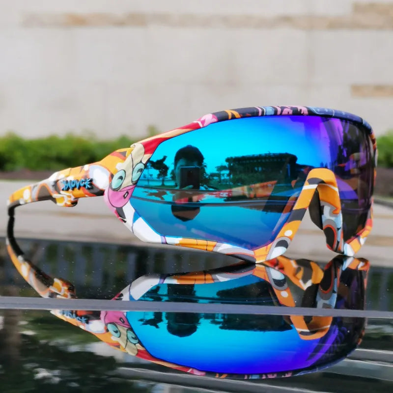 2025 Polarized Sport 5 Lens Cycling Glasses Bike Mtb Sunglasses Men Women Fishing Running Goggles Fashion Safety Bicycle Eyewear