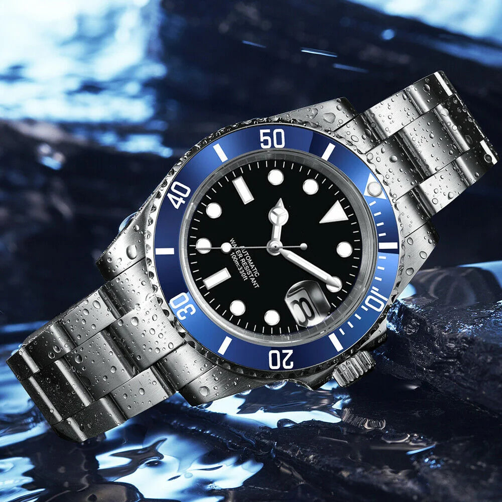 Custom watches Luxury Sapphire MIYOTA/NH35 Automatic Wristwatch Mechanical Mens Watch Sterile Dial Ceramic 10Bar Lume Male Clock