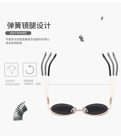 Children's sunglasses metal frame round sunglasses  simple anti ultraviolet tide children's glasses