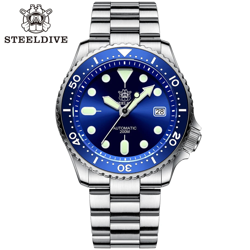 Steeldive SD1973 Men's watch Dive Watch Automatic Mechanical Men's watch NH35 Bracelet 41mm  Diver watch men watches
