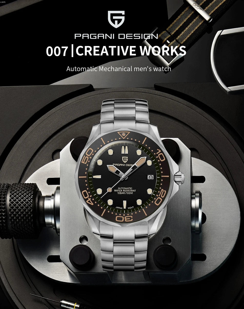 2025 New PAGANI DESIGN Men's Watches Luxury Automatic Watch For Men NH35A Mechanical Wrist watch Men AR Sapphire crystal Clock