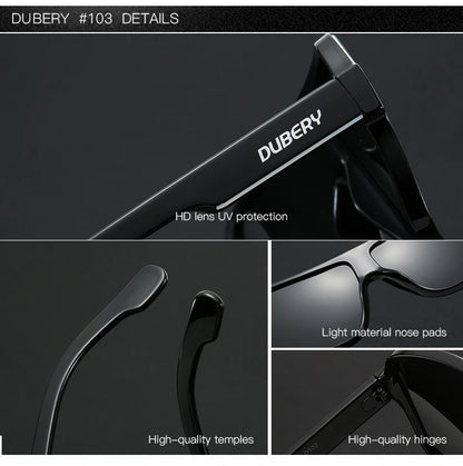DUBERY Brand Design Polarized Sunglasses Men Driving Shades Male Retro Sun Glasses For Men Summer Mirror Goggle Oculos UV400 103