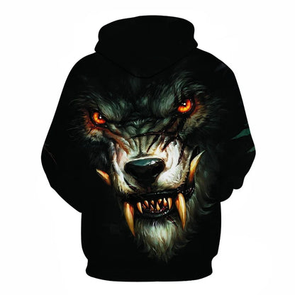 Cool Space Galaxy Wolf Hoodie Hoodies Men Bright Wolf Fashion Handsome Wolf Hoddies Spring Autumn Pullovers Sweatshirts Sweat