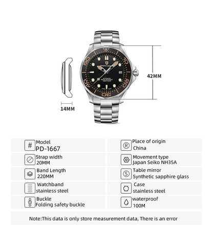2025 New PAGANI DESIGN Men's Watches Luxury Automatic Watch For Men NH35A Mechanical Wrist watch Men AR Sapphire crystal Clock