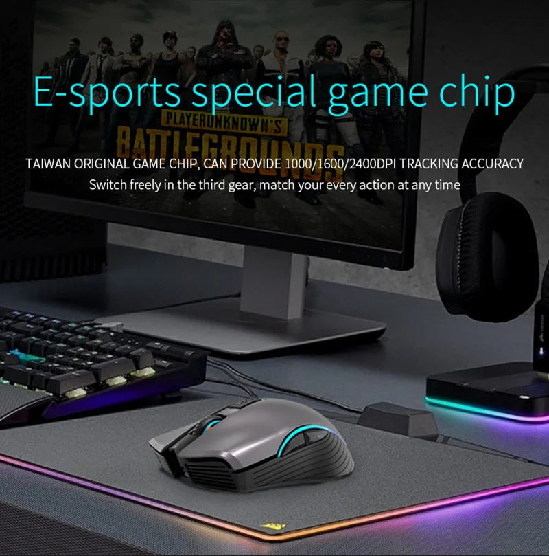 Rechargeable Dual Mode Bluetooth Wireless Mouse, 2.4GHz USB Optical Gaming Mouse with 2400 DPI, Ergonomic Rechargeable Wireless Mouse for PC, Laptop & Mac
