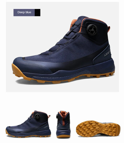 HUMTTO vandtætte vandresko, bjergtrekkingstøvler, sorte campingsneakers til mænd, sikkerheds-klatresko, sports- og taktiske herresko