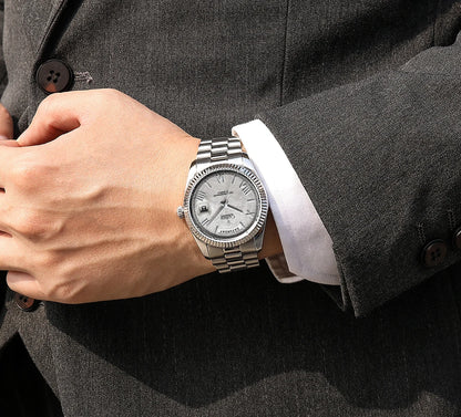 NEW 2025 CADISEN Men's Mechanical Watches Luxury Meteorite Dial Automatic Watch For Men Week 100M Japan MIYOTA 8285 Clock Man