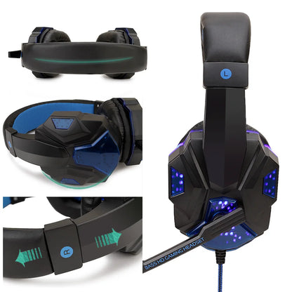 casque audio Casque de jeu stéréo Surround pour PS4 PC X box ordinateur réglable Gamer casque filaire avec micro antibruit Auriculares fifa 21