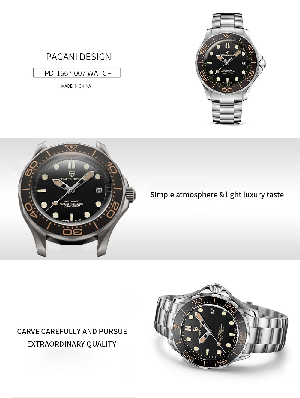 2025 New PAGANI DESIGN Men's Watches Luxury Automatic Watch For Men NH35A Mechanical Wrist watch Men AR Sapphire crystal Clock