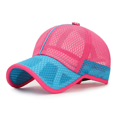 New Summer Children Kids Cute Baseball Cap Solid Breathable Snapback Hat Outdoor Cool Mesh Boy Girl Sun Cap Hat