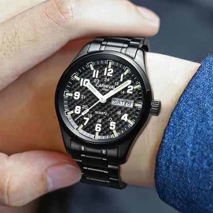 Switzerland Carnival luminous calendar military Quartz watch for men luxury brand watches waterproof clock relogio erkek saati
