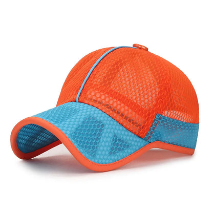 New Summer Children Kids Cute Baseball Cap Solid Breathable Snapback Hat Outdoor Cool Mesh Boy Girl Sun Cap Hat