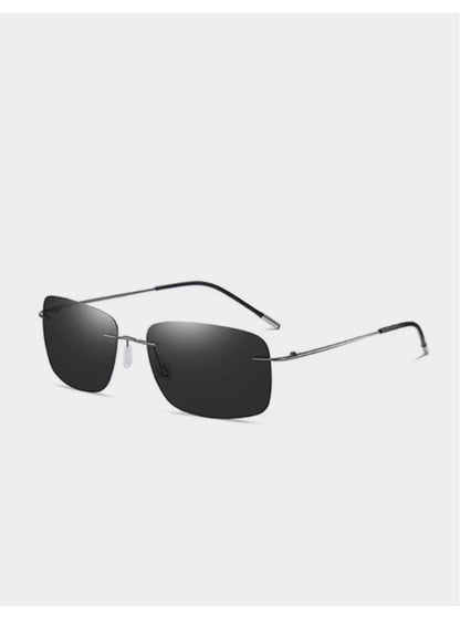 CAPONI Square Sun Glasses For Men Photochromic Polarized Rimless Sunglasses Classic Design High Quality Eyewear UV400 BS7467