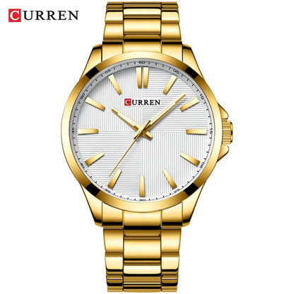 Montre pour homme CURREN – Modèle de luxe, étanche, style militaire, en acier inoxydable – Montre-bracelet sportive (réf. 8322)