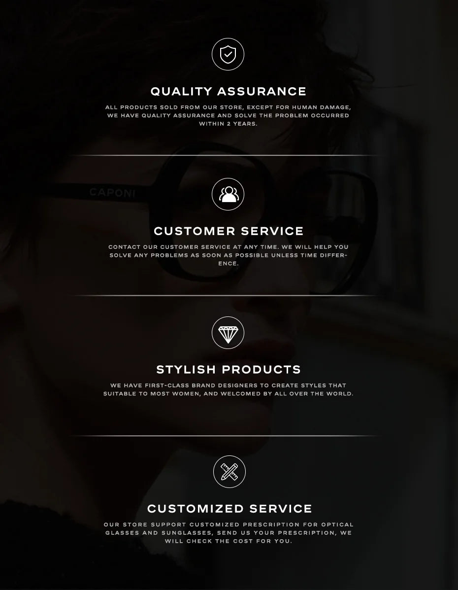 CAPONI Brand Design Sunglasses For Women Fashion Retro Girls Eye Shades Korea Style Polarized Sun Glasses UV Protection BH31031
