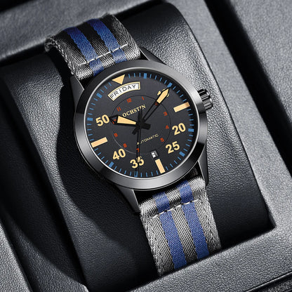 Pilot Men's Watches OCHSTIN Automatic Mechanical Men Watch Military Outdoor Waterproof Wristwatch Date Week Dial Gift For Male
