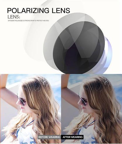 VIVIBEE Luxury Square Polarized Sunglasses Men Driving Blue Mirror Lens Classic Unisex Sun Glasses 2026 Trends Women Shades