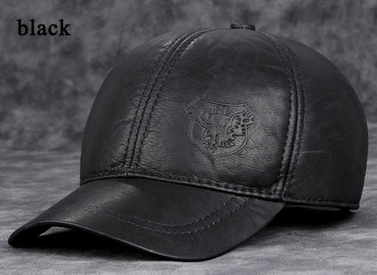 Męskie czapki z daszkiem z prawdziwej skóry bydlęcej, 56–60 cm, czarne/brązowe, z nadrukiem orła, dla mężczyzn, styl casualowy, uliczny, dla dziewczyny, czapki typu „dad hat”