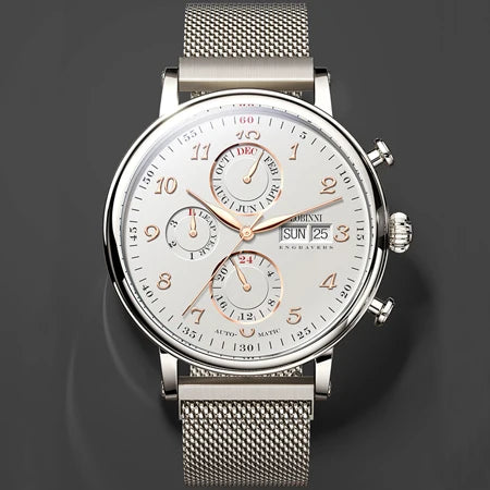 Luxury Brand Switzerland LOBINNI Ewiger Kalender Automatische mechanische Herrenuhr Saphirglas Multifunktionsuhr L13019-8