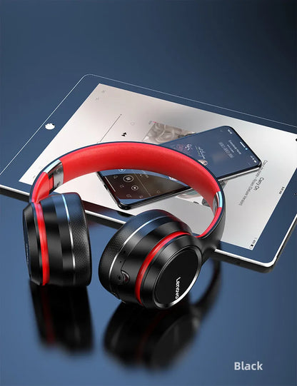 Lenovo HD200 Bluetooth Wireless Headphones – Noise Cancelling Over-Ear Gaming Headset with HiFi Stereo Sound & Microphone