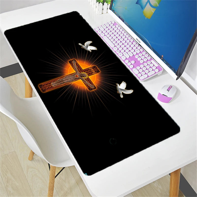 Overwatch Mauspad groß DIY Kawaii XXL PC-Computer-Schreibtischmatte Gamer-Büroteppich Tastatur-Tisch Gaming-Zubehör Mousepad
