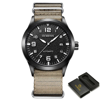 OCHSTIN Men Automatic Mechanical Watch Luxury Casual Dress Military Outdoor Sports Army Mens Wristwatches Waterproof Male Clock