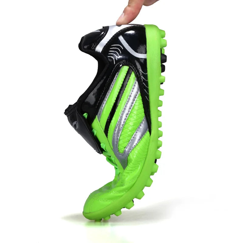 Men Football Soccer Boots Athletic Shoes New Leather Big Size High Top Cleats Training Sneaker Comfortable
