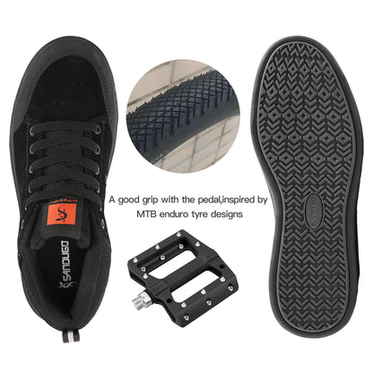 Men's MTB Shoes for Flat Pedals Suitable  for BMX, DH, Enduro, Free-ride