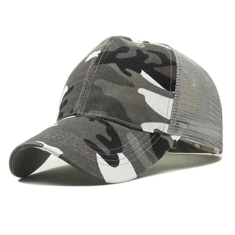COKK Czapka baseballowa w kamuflażu dla mężczyzn, czapka typu snapback, letnie czapki dla kobiet, oddychająca czapka sportowa z siateczki, czapka przeciwsłoneczna, osłona przeciwsłoneczna, czapka golfowa, regulowana, dla dorosłych