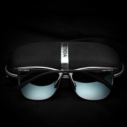 VEITHDIA Fashion Vintage Men's Sunglasses Polarized UV400 Lens Glasses Aluminum Magnesium Eyeglasses Eyewear Accessories 6623