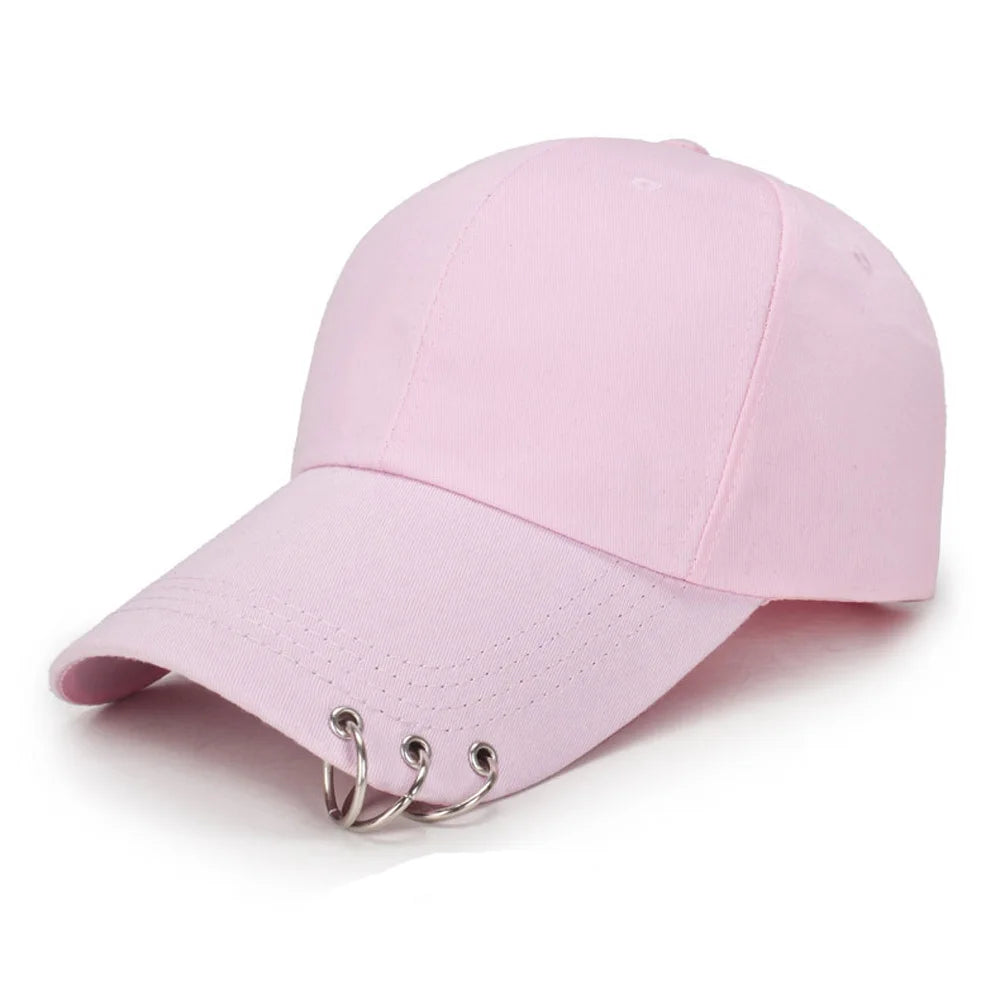 Femei Bărbați Hip Hop K-pop Șapcă de baseball tip snapback, culoare uni, cu inel, sport, dans, călătorii, iubitor de călătorii, șapcă pentru tată, șepci, îmbrăcăminte urbană, reglabilă