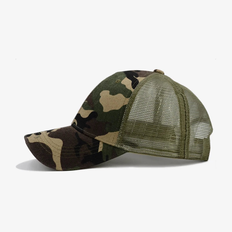 COKK Czapka baseballowa w kamuflażu dla mężczyzn, czapka typu snapback, letnie czapki dla kobiet, oddychająca czapka sportowa z siateczki, czapka przeciwsłoneczna, osłona przeciwsłoneczna, czapka golfowa, regulowana, dla dorosłych