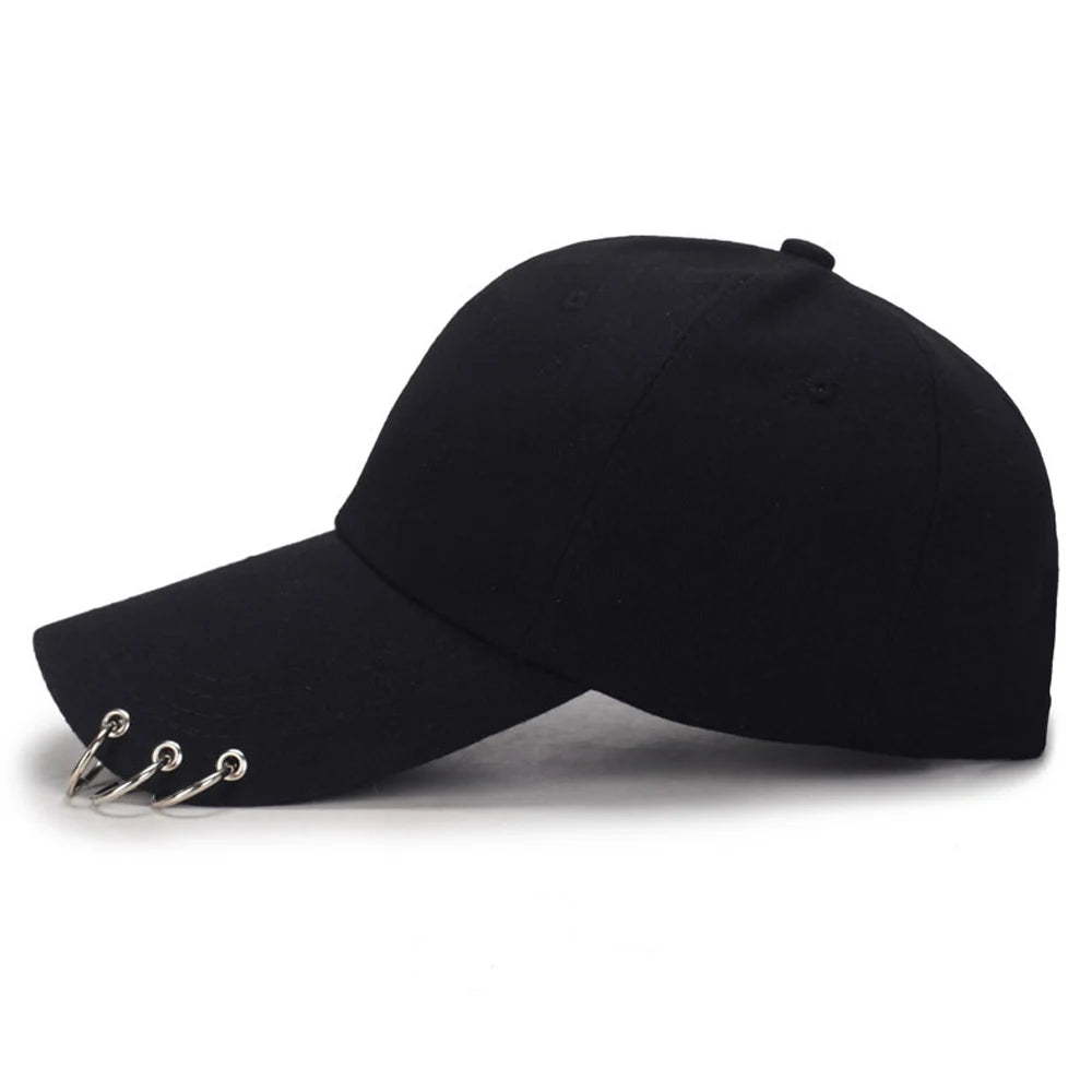 Femei Bărbați Hip Hop K-pop Șapcă de baseball tip snapback, culoare uni, cu inel, sport, dans, călătorii, iubitor de călătorii, șapcă pentru tată, șepci, îmbrăcăminte urbană, reglabilă