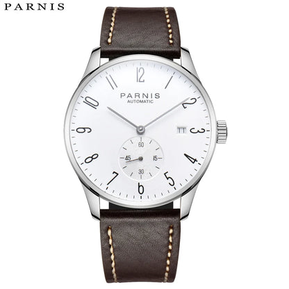 Parnis Mechanical Watches Minimalist Watch for Men Wristwatch Luxury Waterproof Automatic hombre Relogio Masculino Calendar 2025