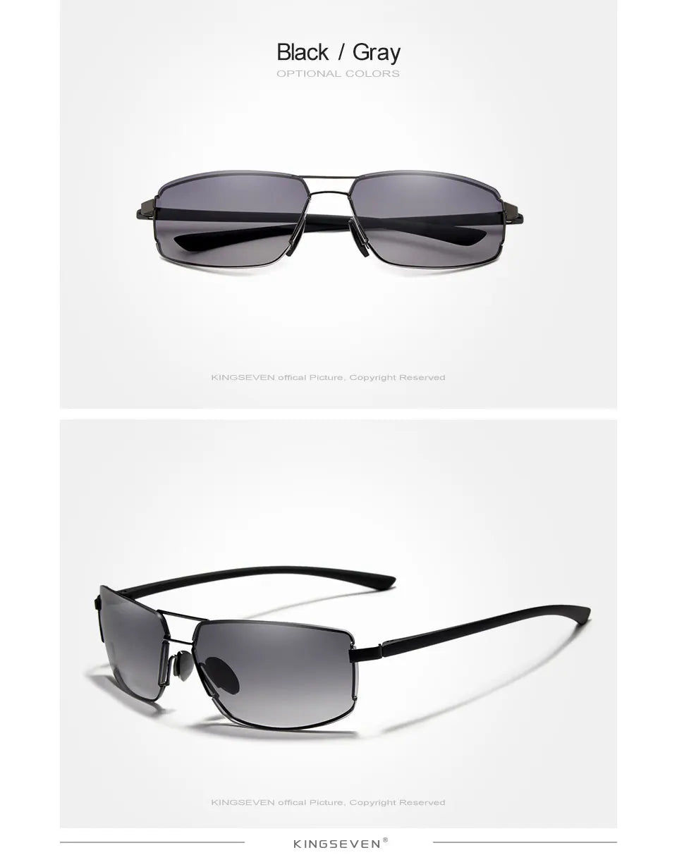 KINGSEVEN Brand Design Sunglasses Men Driving Square Frame Sun Glasses Male Classic Unisex Goggles Eyewear Gafas