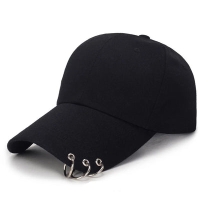 Femei Bărbați Hip Hop K-pop Șapcă de baseball tip snapback, culoare uni, cu inel, sport, dans, călătorii, iubitor de călătorii, șapcă pentru tată, șepci, îmbrăcăminte urbană, reglabilă