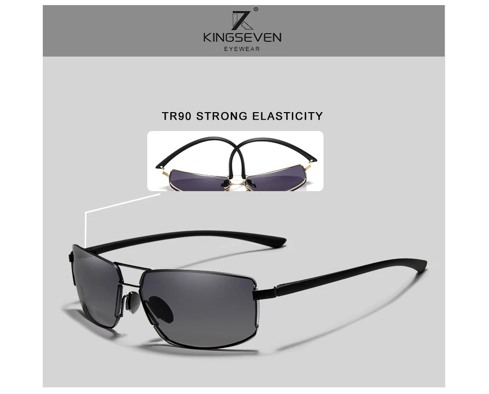 KINGSEVEN Brand Design Sunglasses Men Driving Square Frame Sun Glasses Male Classic Unisex Goggles Eyewear Gafas