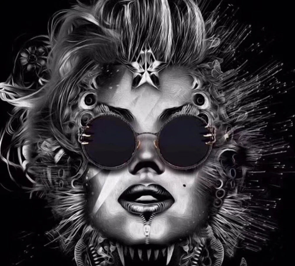 VIVIBEE Retro Skull Claw Round Sunglasses for Women Fishion 2026 Trending Product Gothic Sun Glasses Gold Metal Frame Shades