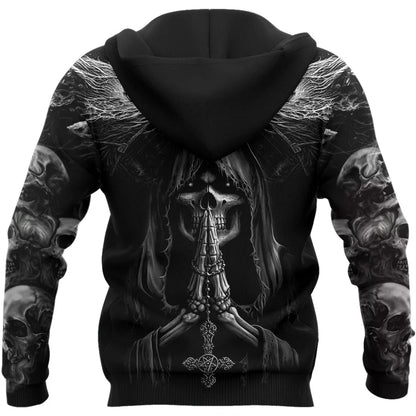 Autumn Fashion Hoodies Fenrir Wolf Skull Tattoo 3D All Over Printed Mens Sweatshirt Unisex Zip Pullover Casual Jacket DW0364